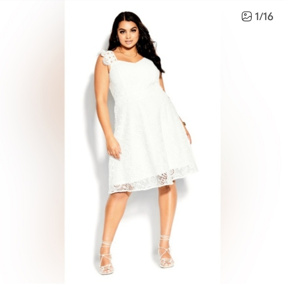 ✨ City Chic Dainty Lace Dress – Size 18M | NWT | Ivory ✨